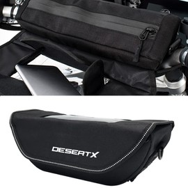 Willis Motorcycle Handlebar Bag for Desert X 2021 2022, Touch Screen Motorcycle Fork Bag, Waterproof and Dustproof High Capacity Motorcycle Travel Bag
