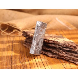 WDMART- TC4 Titanium Mechanical Trench Lighter • Retro Soft Flame Oil Lighter • Cool Open Flame Kerosene Lighters one Click lid Opening • Model：Flame Spirit (PL)