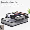 2 Tier Paper Tray Double Layer Metal Mesh Paper Tray