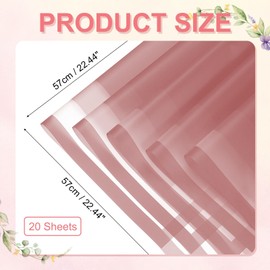 PATIKIL 20 Sheets Flower Wrapping Paper, Waterproof Floral Bouquet Wrapping Paper Florist Supplies Packaging for DIY Crafts Wedding Birthday Gift, Red