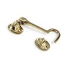 Silent Cabin Hook & Eye Brass Gate Hook and Eye