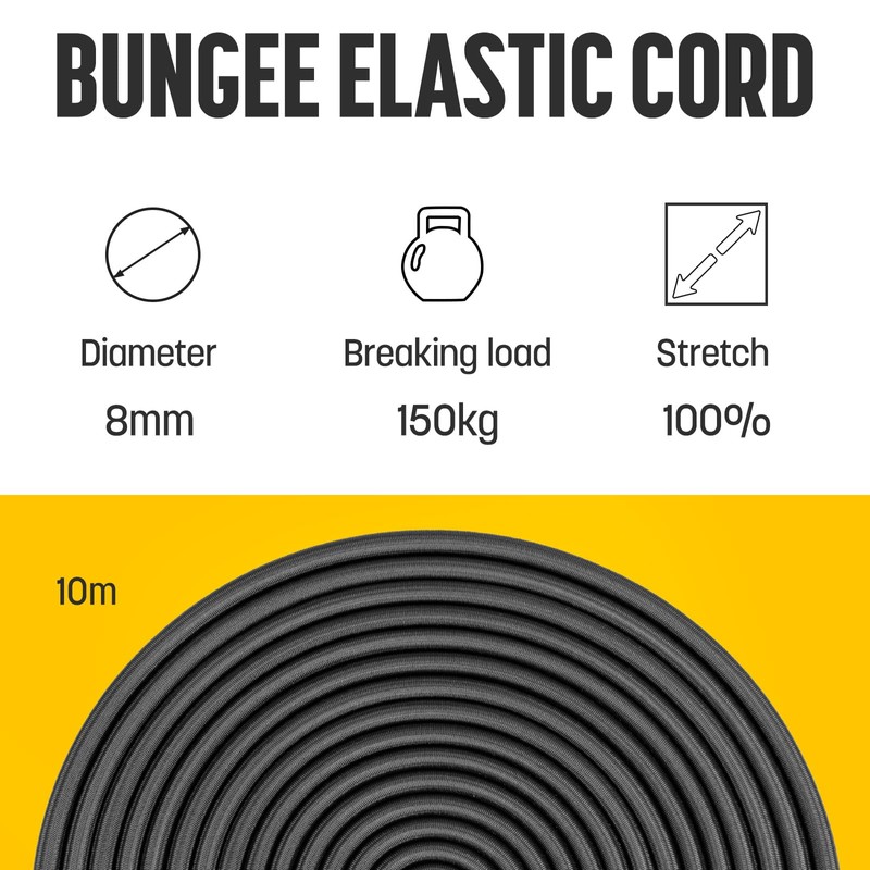Kamu Synber Bungee Cord 8mm x 10m Elastic Shock Cord