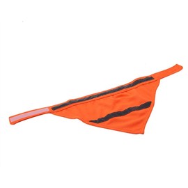 TOPINCN 2pcs/Set Pet Bandanas Safety Reflective Strip Night Collar Medium & Small Dogs Puppy Triangle Scarf Bib Neckerchief(L-Fluorescent Orange)