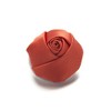 Jacob Alexander Satin Rose Lapel Flower Boutonniere - Coral