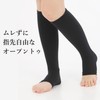 Nylon Compression Socks, Top Thread, 100% Cotton, Open Toe, Compression