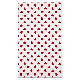 Cackleberry Home Hearts All Over Bathroom Cotton Terry Hand Towels 20 x 30 Inches, Set of 2 (Red)