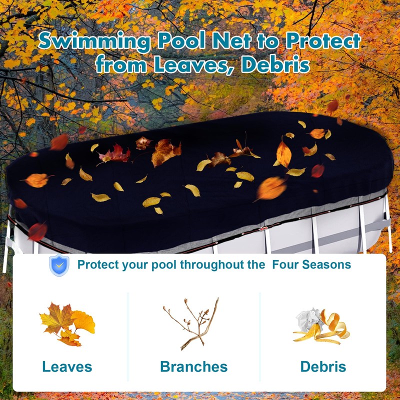 15 x 30 Foot Oval Above Ground Swimming Pool Leaf