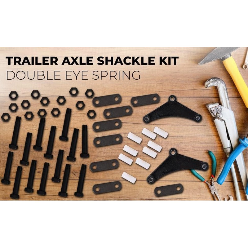 VIRTIONZ Trailer Tandem Axle Shackle kit for Double Eye Spring(3500lb