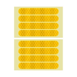 Be In Your Mind Pack of 8 Reflective Stickers PVC Materials Rear Wheel Sticker Compatible with Ninebot G30 Scooters Yellow