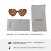 WDZAYXC Polarized Oversized Heart Retro Sunglasses Cute Eyewear UV400 Protection(Tea/Tea)