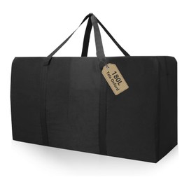 Bolsa de Almacenamiento Extra Grande 180L, Duffle Bag para Mudanza con Cremallera y Asas Reforzadas, Ideal para Guardar Ropa, Juguetes, Colchas y Sábanas