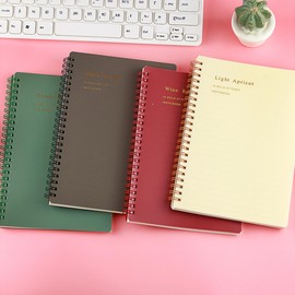 RONLADO 4 Piezas Libretas,A5 Cuaderno de Espiral de Color de Tapa Dura,Cuaderno de Notas con 320 Hojas de Raya,Plástico Grueso de Tapa Libreta Ejecutiva para Agenda Personal,Universidad y Oficina