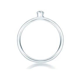 Trilani Women's Solitaire Ring 925 Sterling Silver with Brilliant Cut Zirconia Engagement Ring Proposal Ring Silver Ring, 50, Silver, No Gemstone