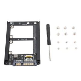 Dual Msata SSD to 2.5inch SATA III Adapter 6Gbps Supports Hot Swap SATA III SSD Adapter Card with Frame Housing for PC