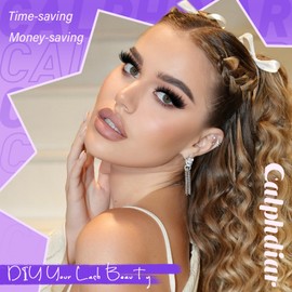 calphdiar Thick Cluster Lashes Kit 180D-260D Volume Individual Eyelashes 14-20mm Long Lash Clusters Russian D Curl Lashes Individual Cluster Kit Fluffy Manga Eyelash Clusters DIY Lash Extension Kit