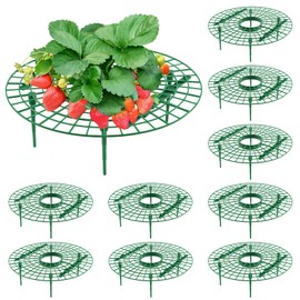 GOONMILL 10 Pack Strawberry Plant Support, Round Strawberry Growing Racks, Strawberry Planting Stand, Keeping Garden Strawberry Plants Clean, Strawberry Growing Frame