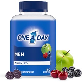 One A Day Men's Multivitamin Gummies - Daily Gummy Vitamins For Men With Vitamin A, C, D, Zinc For Immune And Bone Health, Biotin For Energy Metabolism, Vitamin E, Selenium Antioxidants, 130 Gummies