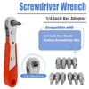 Mesee Mini Ratchet Wrench with 10 Types Screwdriver Bits Set,