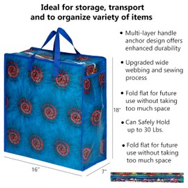 Storage and Moving Tote reusable space saver foldable heavy duty multi design Bags
