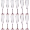 US Acrylic Plastic Reusable Champagne Flute (Set of 12) Rose