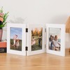Gmllary 4x6 Three Picture Frames Hinged Folding Photo Frames Vertical