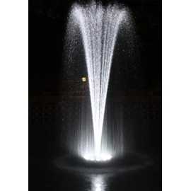 Ocean Mist Small Floating Fountain – 600 GPH Pump for Ponds, Pools & Water Gardens – Adjustable 40" Spray – 48 White LED Lights, Float & 30' Cord