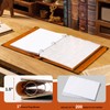 Ovesmusl Leather 3 Ring Binder 1 Inch Round Ring Binder