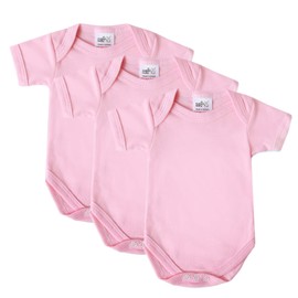 Premature Baby Bodysuits, Tiny Baby Vests, Premature Clothes, 3 Pack for Boys and Girls, Made in Britain, Pink, 5-8lbs