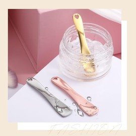 Giantree 3 mini esptulas de maquillaje facial de metal, esptula cosmtica para el cuidado de la piel, herramienta aplicadora facial reutilizable,...   