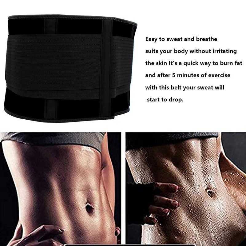 Breathable Mesh Support Exercise Belt Adjustable Waistband Fitness Waist ProtectorBlack