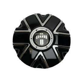 DUB Gloss Black W/Chrome Inserts Wheel Center Cap NO HARDWARE CAP M-861