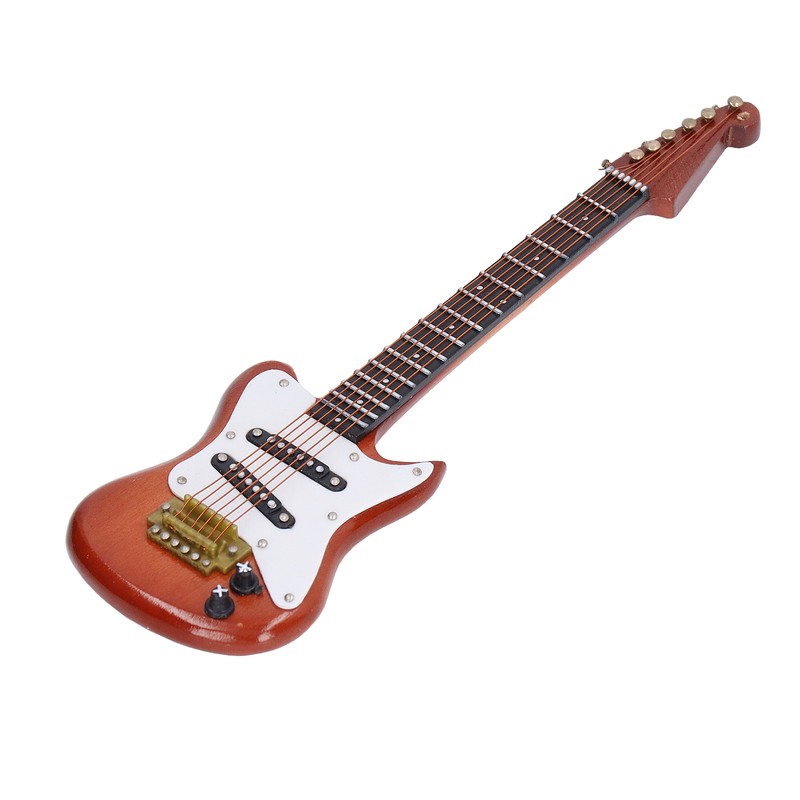 5.9in Mini Guitar Model Delicate Miniature Musical Instrument Guitar Model