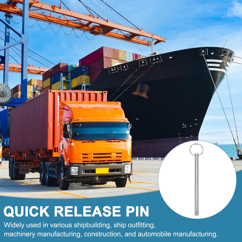 sourcing map Quick Release Pins, Dia 5/16"(8mm) Usable Length 4.17"(106mm)