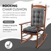 downluxe Indoor/Outdoor Rocking Chair Cushion Set, Tufted Comfortable Cushions for