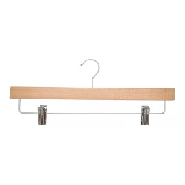 Exhivit Gancho De Madera Con Pinza Ajustable Corrediza Paq C/10 Pzs