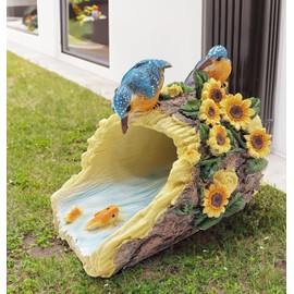 Teaeeno Garden Gutter Downspout Extension, Lovely Hummingbird Statue,Decor Gutter Downspout Sculpture,Outdoor Drain Decor,Home Garden Bird Décor Accents,Perfect Rain Diverter for 3"x4" Downspout