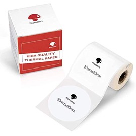 Phomemo M110 120 M220 M200 Labels Round Label for Phomemo Label Printer,50 x 50mm (1.96" x 1.96") Thermal Sticker Paper M110 Labels Paper Easy to use for Barcode Name Address Logo,140 Labels/roll