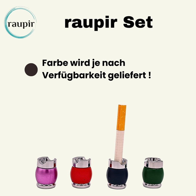 raupir Set of 2 Ember Killer for Ashtrays Colourful Metal