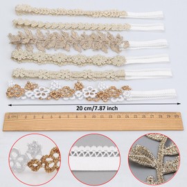 XINYUICEAN Diadema Elástica, 6 Uds Diadema/Bandas de Gasa Para Bebé o Niña, La Cabeza De Bebé De Flores Accesorios Para El Cabello, Tocado Floral Para Bebé, Banda Para El diademas de nailon para bebé (dorado)