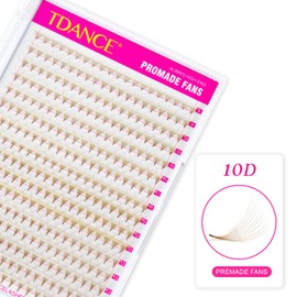 TDANCE Brown Premade Fans Eyelash Extensions 320 Fans Premade Lash Fans Middle Stem Brown Lash Extensions Volume Lash Extensions(320-BROWN-10D-0.05-C-8-15)