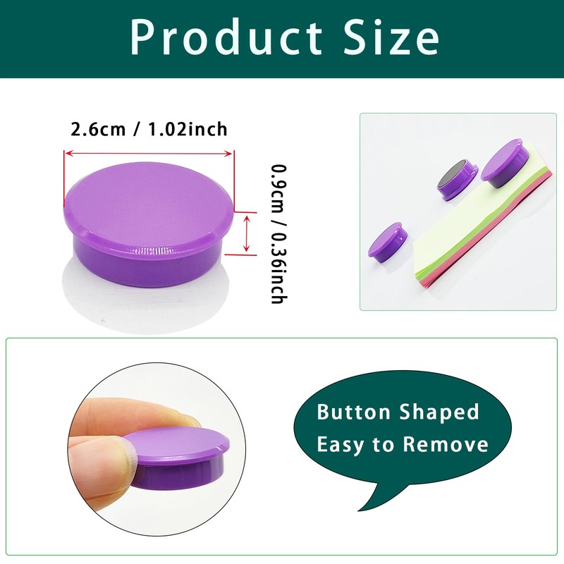 ZDZBLX Fridge Magnets, 30 Pack Strong Small Whiteboard Magnets, Heavy