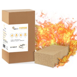 GIRtech Forge Heavy Duty Fire Bricks 3200F - Pack of 1 | Hard Refractory Fire Brick for Masonry, Insulating Kiln, Fire Pit, Wood Stove, Oven, Grill, Melting Metals