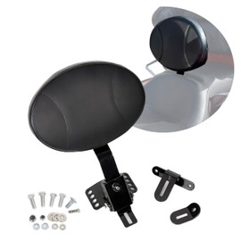 ECOTRIC Adjustable Plug-in Driver Rider Backrest Kit Compatible with Harley Davidson 1988-2024 Harley Touring Road King Street Glide Road Glide FLTR Electra Glide FLHT, with a Removable Back Pocket