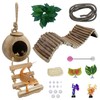 Hamiledyi Leopard Gecko Tank Accessories, 10 Pcs Reptile Vines Plants