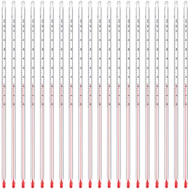 Relaxweex 20 Pcs General Purpose Lab Thermometer 12 Inch Total Immersion Glass Liquid -20 to 150℃ Liquid in Glass Thermometer for Laboratories, Universities, Food and Beverage Processing