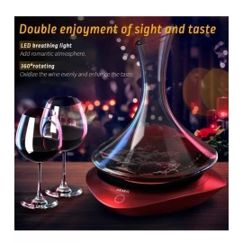 ANANSI Electric Rotating Wine Decanter Aerator, Smart Automatic Spinning Wine Decanter