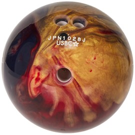 Columbia 300 White Dot PRE-DRILLED Bowling Ball - Scarlet/Black/Gold 10lbs