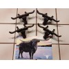 Western 4 TEXAS LONGHORN METAL PULL WESTERN CABINET HARDWARE DRAWER