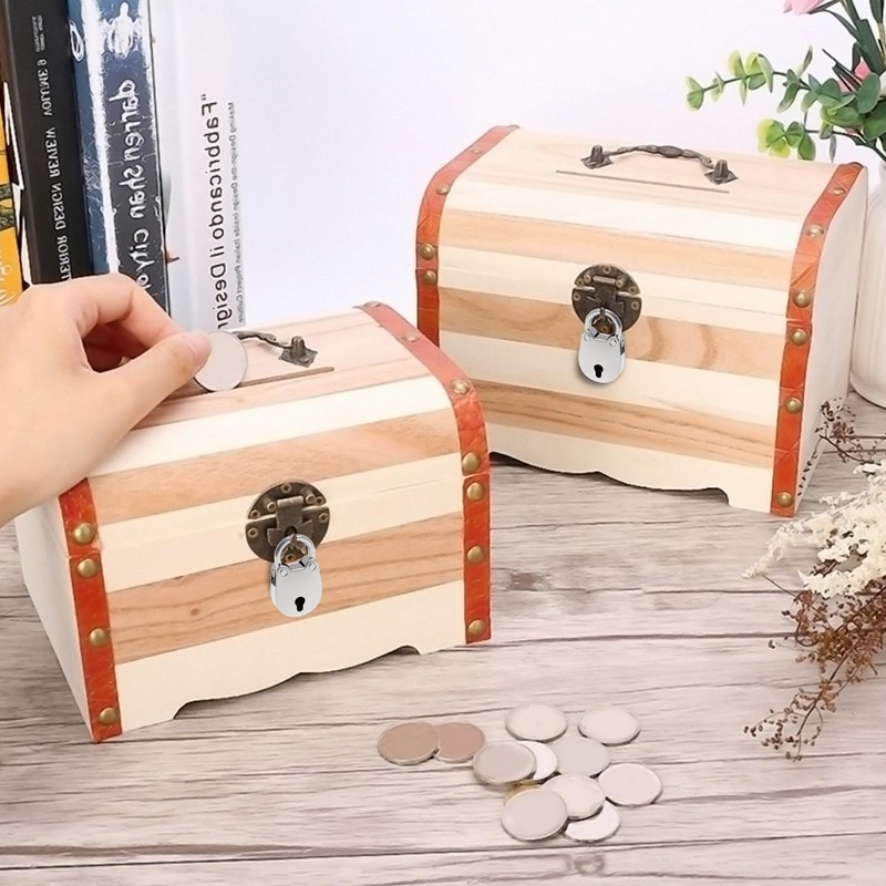SDTC Tech 2pcs Mini Antique Padlock Retro Vintage Style Bear