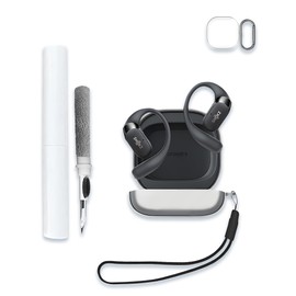 WUNIAK for SHOKZ OpenFit 2 Open-Ear Headphones 2025 New Case Cover,Clear Soft TPU Protective Cover with Keychain and Cleaner Kit for SHOKZ OpenFit 2 Shockproof Skin,Clear